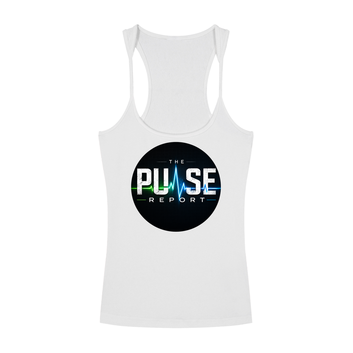 Slim Fit Ribbed Racerback Tank Top- (Pulse Beat)