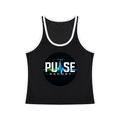 Women's Color Block Cropped Tank Top- (Pulse Beat)