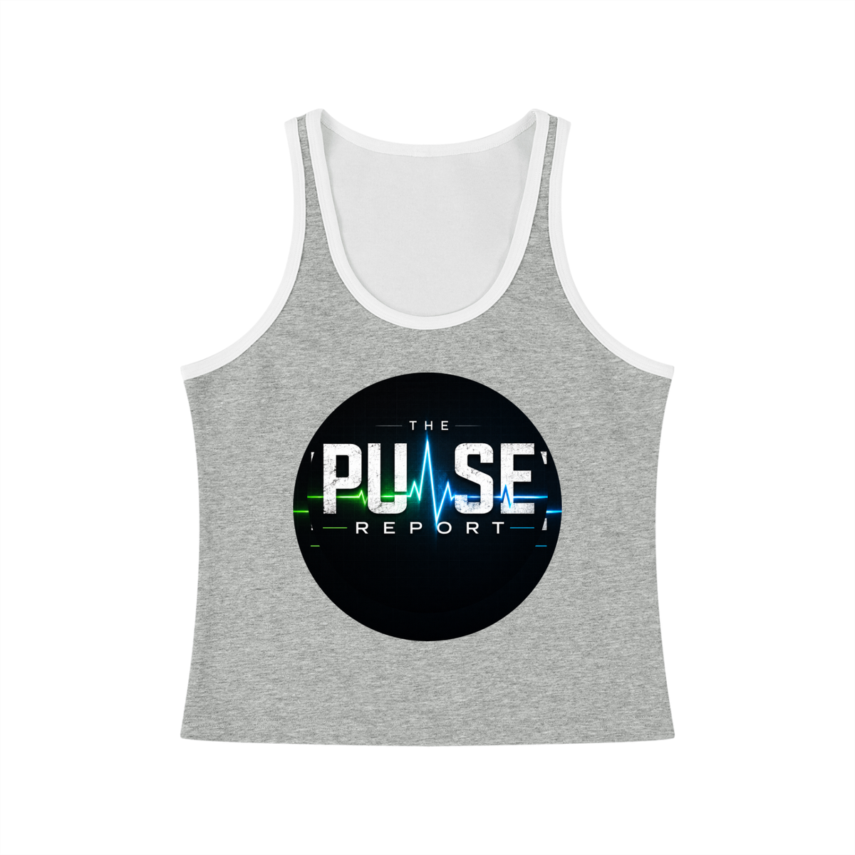 Women's Color Block Cropped Tank Top- (Pulse Beat)