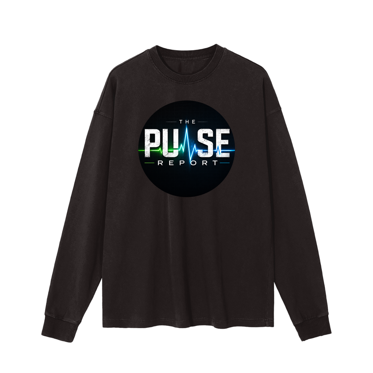 Vintage Washed Long Sleeve T-Shirt- (Pulse Beat)