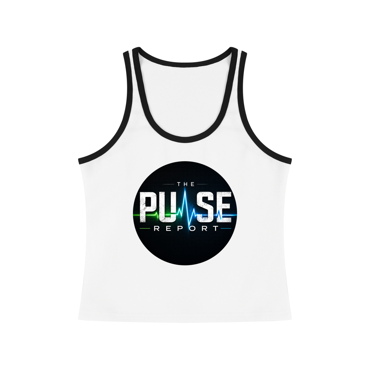 Women's Color Block Cropped Tank Top- (Pulse Beat)