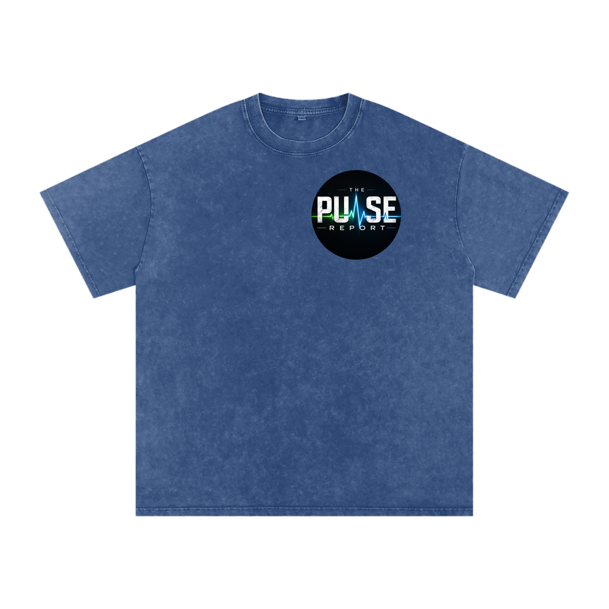 Snow Washed Oversized Cotton T-Shirt- (Pulse Beat)