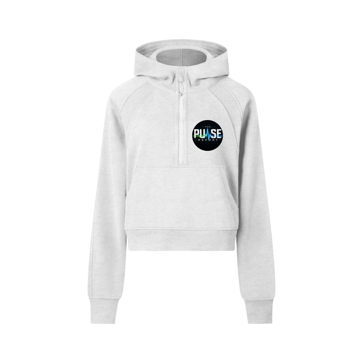 Cropped Half-Zip Hoodie- (Pulse Beat)