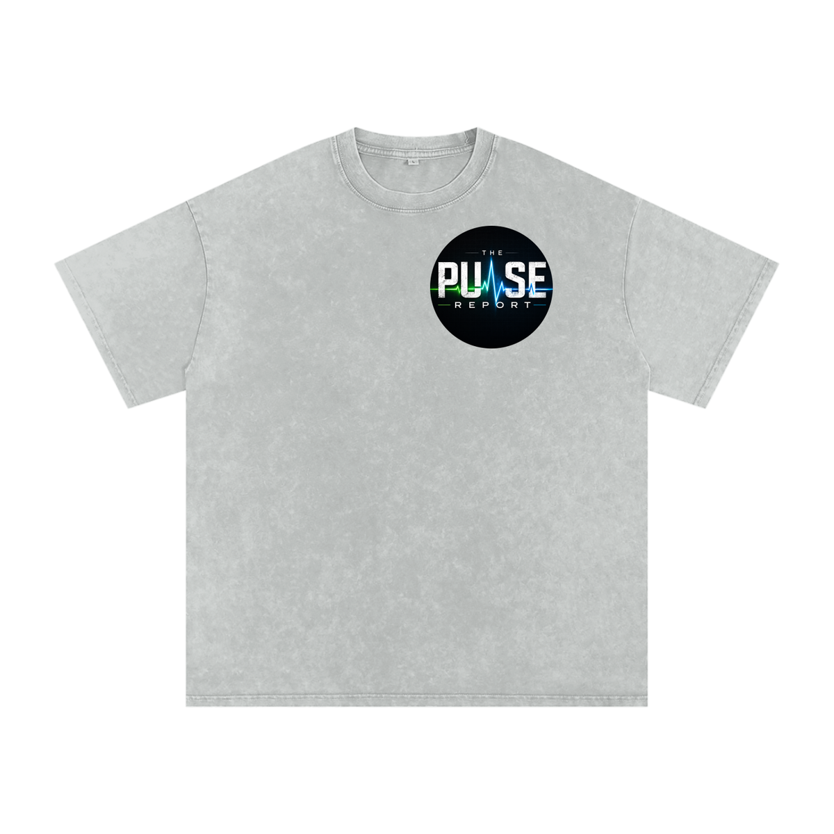 Snow Washed Oversized Cotton T-Shirt- (Pulse Beat)