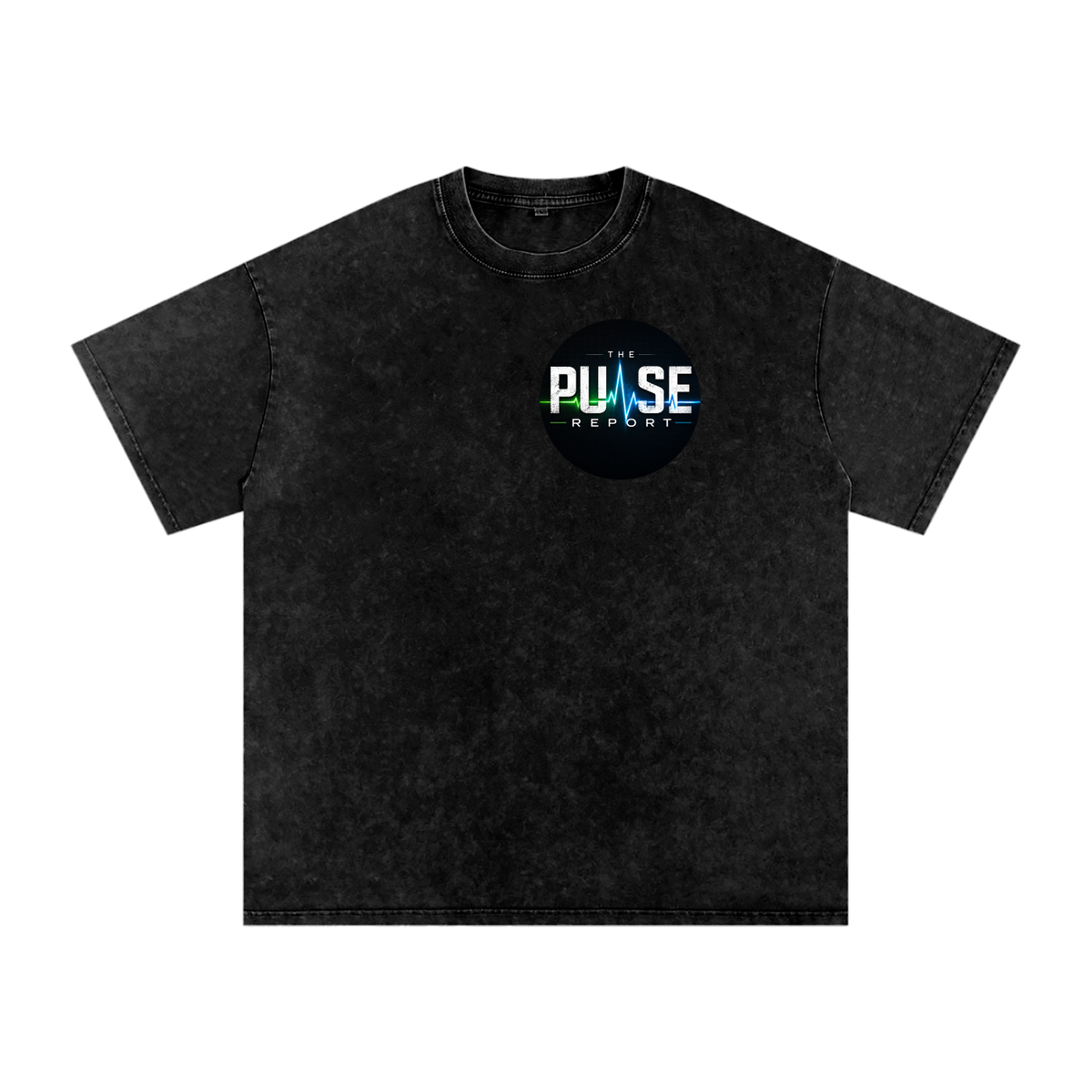 Snow Washed Oversized Cotton T-Shirt- (Pulse Beat)