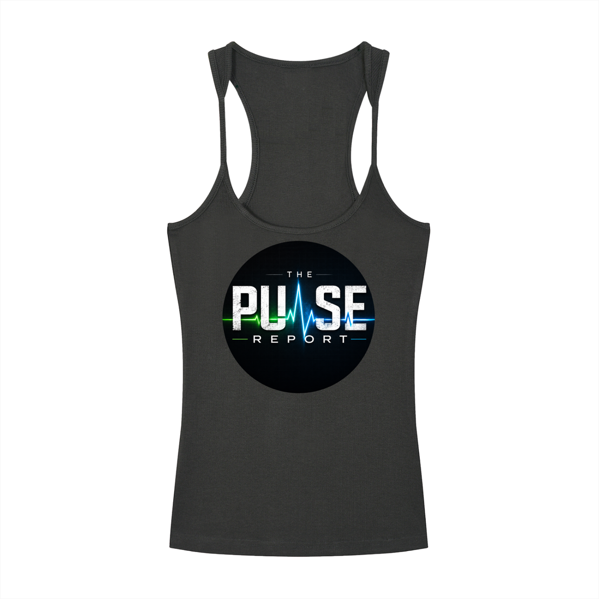 Slim Fit Ribbed Racerback Tank Top- (Pulse Beat)
