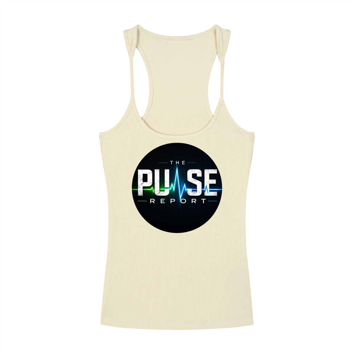 Slim Fit Ribbed Racerback Tank Top- (Pulse Beat)
